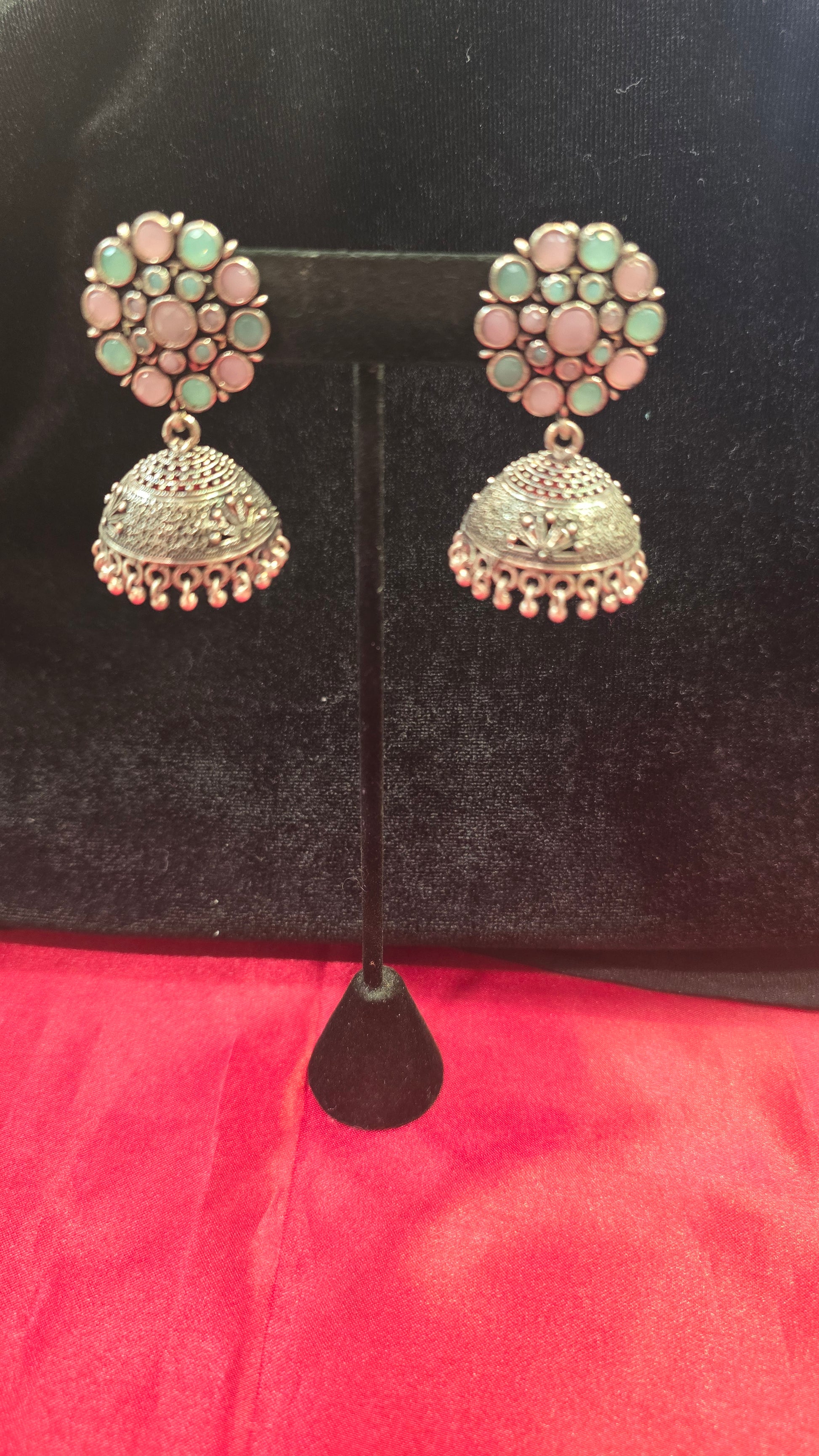 Beautiful Oxidized Multi Color Jhumkas For Women