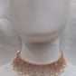 Alluring Rose Gold Plated White Color Stone Worked Necklace With Earrings Set