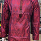 Beautiful Dark Red Color Kurta Slub Silk Embroidery Work With Pajama Pant