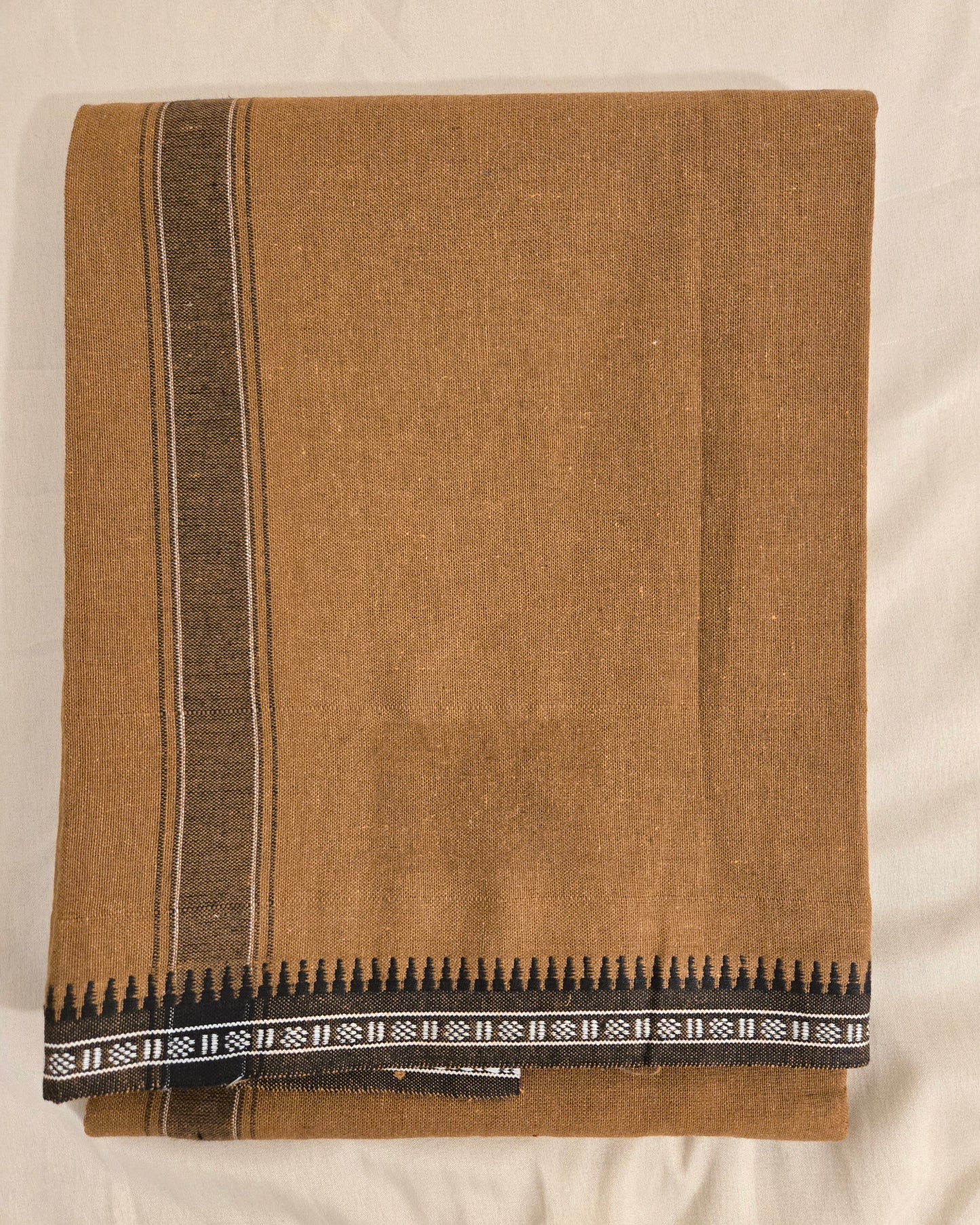 Elegant Brown Color With Border Dhoti For Men