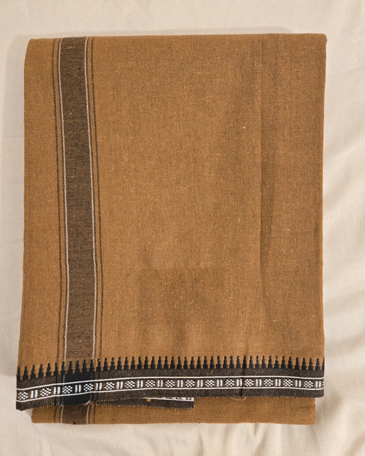 Elegant Brown Color With Border Dhoti For Men