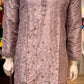 Elegant Light Purple Color Silk Kurta Suit With Multicolor Embroidery Work For Men In USA
