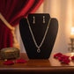 Gorgeous Gold Plated Jewellery Set  With A Red Stone