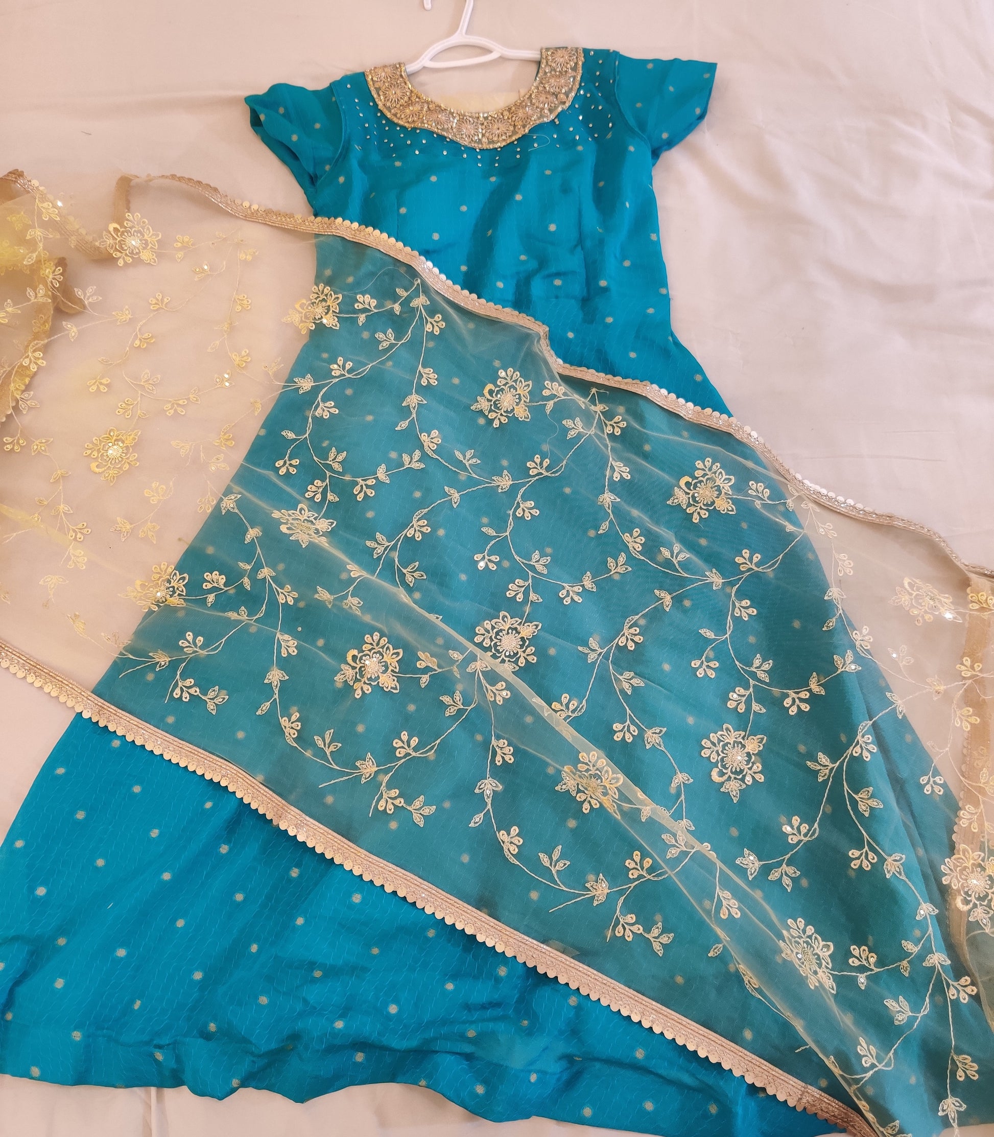 Beautiful Blue Color Salwar Suit with Embroidery Work In Suncity