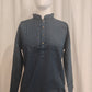 Elegant Teal Blue Color Self Design Kurta With Pajama Set For Men