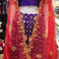 Blue Color Banarasi Silk Dupatta With Zari Work With Silk Lehenga Choli In USA
