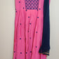 Pretty Pink Color Tone Long Cotton Salwar Suit For Party Wear