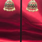 Blue Color Stoned Jhumkas