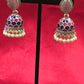 Pretty Light Pink And Light Blue Jhumkas For Women