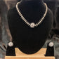 Alluring White Color Stones American Diamond Necklace With Earrings Set