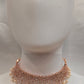 Alluring Rose Gold Plated White Color Stone Worked Necklace With Earrings Set