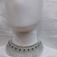 Attractive Green Color American Diamonds Necklace With Earrings