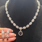 American Diamond White And Purple Color Stones Necklace And Earrings Set Near Me