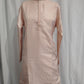 Fabulous Light Peach Color Self Design Kurta With Pajama Set For Men