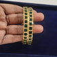 Alluring Gold Plated Bangles with Dark Green Color Stones Set For Women Near Me