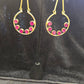 Beautiful Maroon Color Gold Plated Earrings Near Me
