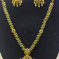 Awesome Gold Plated Necklace with Green Stones For Women