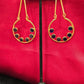 Golden Earrings With Blue Beads Near Me