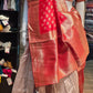 Alluring Red Color Banarasi Silk Zari Work Lehenga Choli With Silk Dupatta