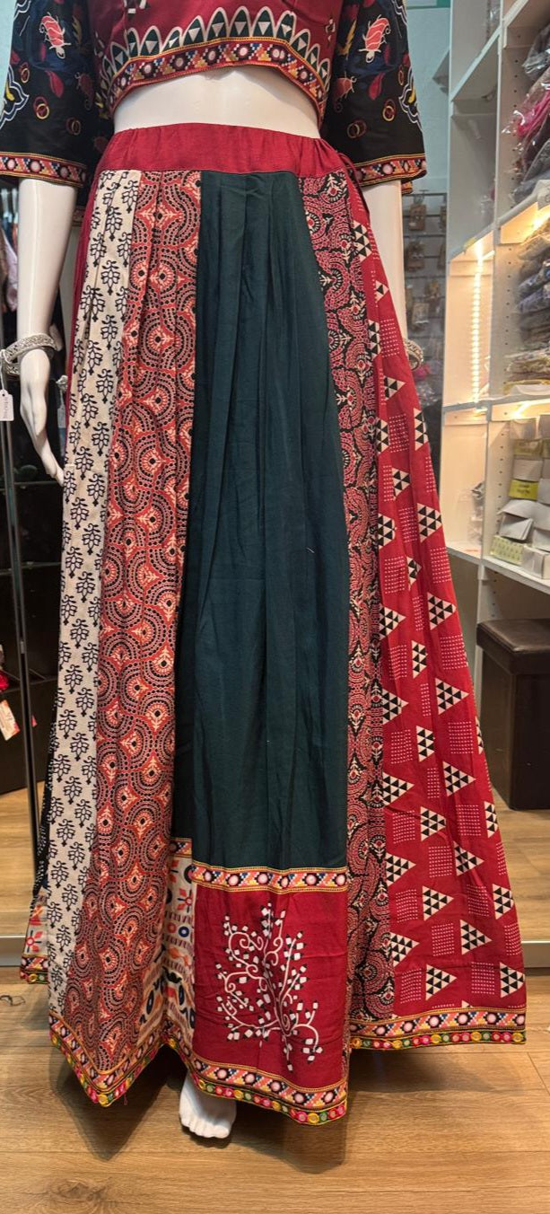 Elegant Multi Color Premium Cotton Special Garba Lehenga Choli