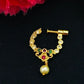 Trendy Gold Plated Nose Pin With Multi Stone