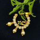Traditional Gold Plated Nose Pin With Multi Stone