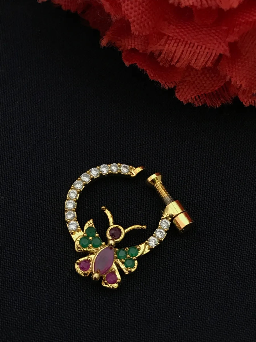 Indian Gold Plated Nose Ring Available In USA