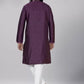 Attractive Traditional Purple Color Men's Kurta With Pajama Pant In Yuma