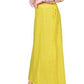 Alluring Lemon Yellow Women's Pure Cotton Readymade Petticoat For Saree