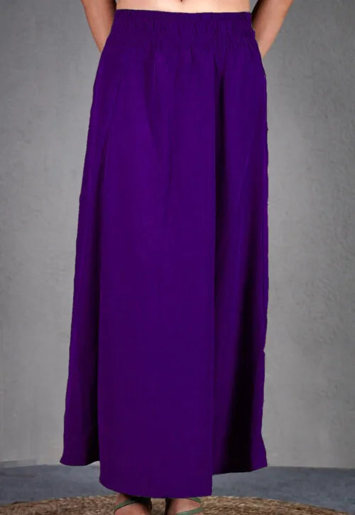 Beautiful Violet Color Readymade Cotton Petticoat For Women