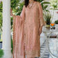 Pretty Peach Color Soft Organza Embroidery Work Salwar Suits With Dupatta