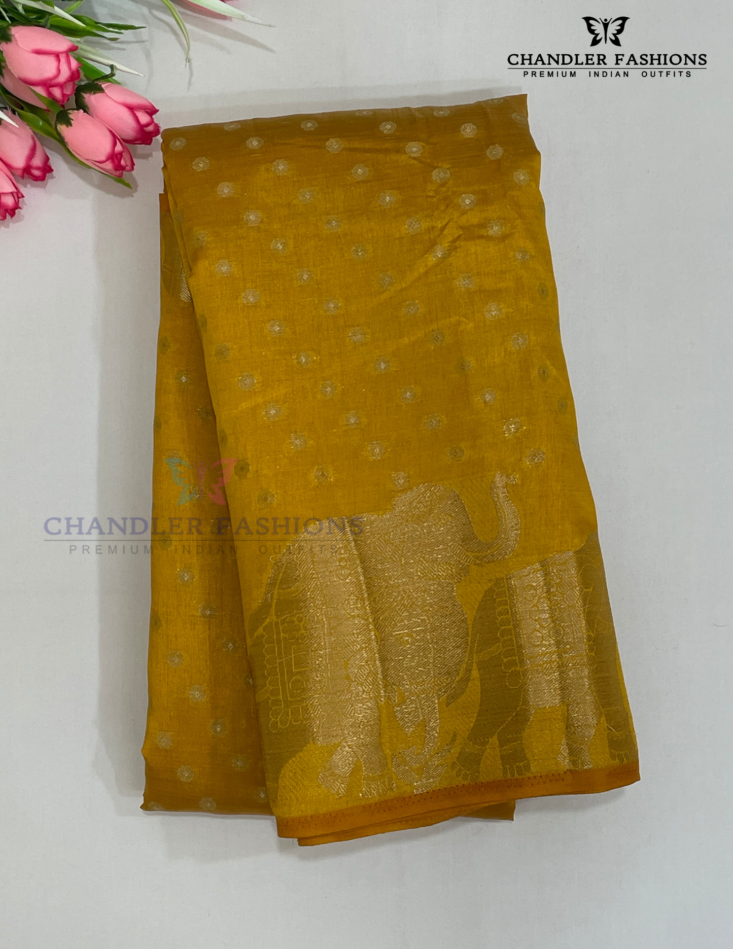 Stunning Yellow Color Silk Saree With Zari Work For Women