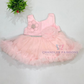 Charming Light Pink Color Soft Net With Stone Work Gown For Girls