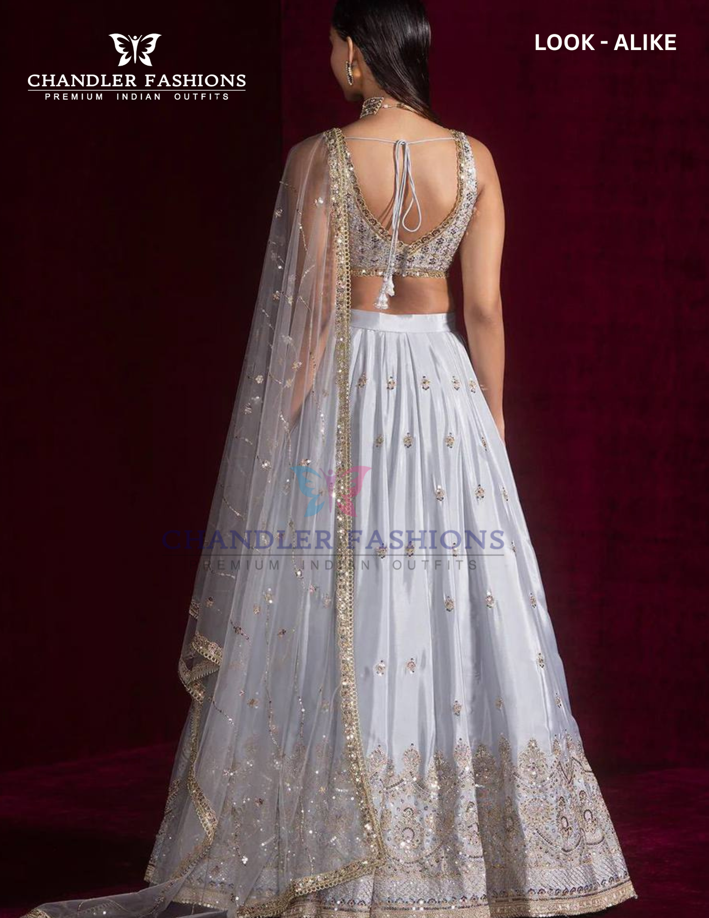 Gray Color With Sequins And Zari Work Lehenga In USA