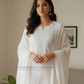 White Color Cotton With Chikankari Work Kurti Suits Near Me