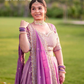 Purple Color Georgette Embroidery Work Lehenga Choli With Dupatta Near Me