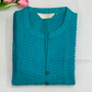 Teal Blue Color Cotton Kurti With Pocket Near Me