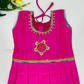 Pink Colored Silk Langa Sets With Stone Work In Suncity