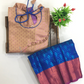 Beige And Blue Color With Pink Zari Work Art Silk Langa Sets Near Me