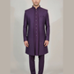 Amazing Wine Color Raw Silk With Hand Embroidery Work Sherwani Suit For Men - PREMIUM QUALITY
