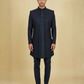 Fantastic Navy Blue Color Silk With Hand Embroidery Work Sherwani Suit For Men - PREMIUM QUALITY