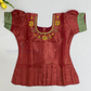 Maroon And Green Color Silk Langa sets With Zari Work In Tempe