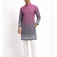 Charming Purple Color Embroidery And Sequins Work Kurta With Pajama For Men