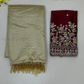 Wonderful Beige Color Chiffon Saree With Designer Zari Work For Women