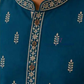  Navy Blue Color Cotton Short Kurta For Men