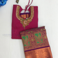 Pink And Purple Colored Art Silk Langa Sets In USA