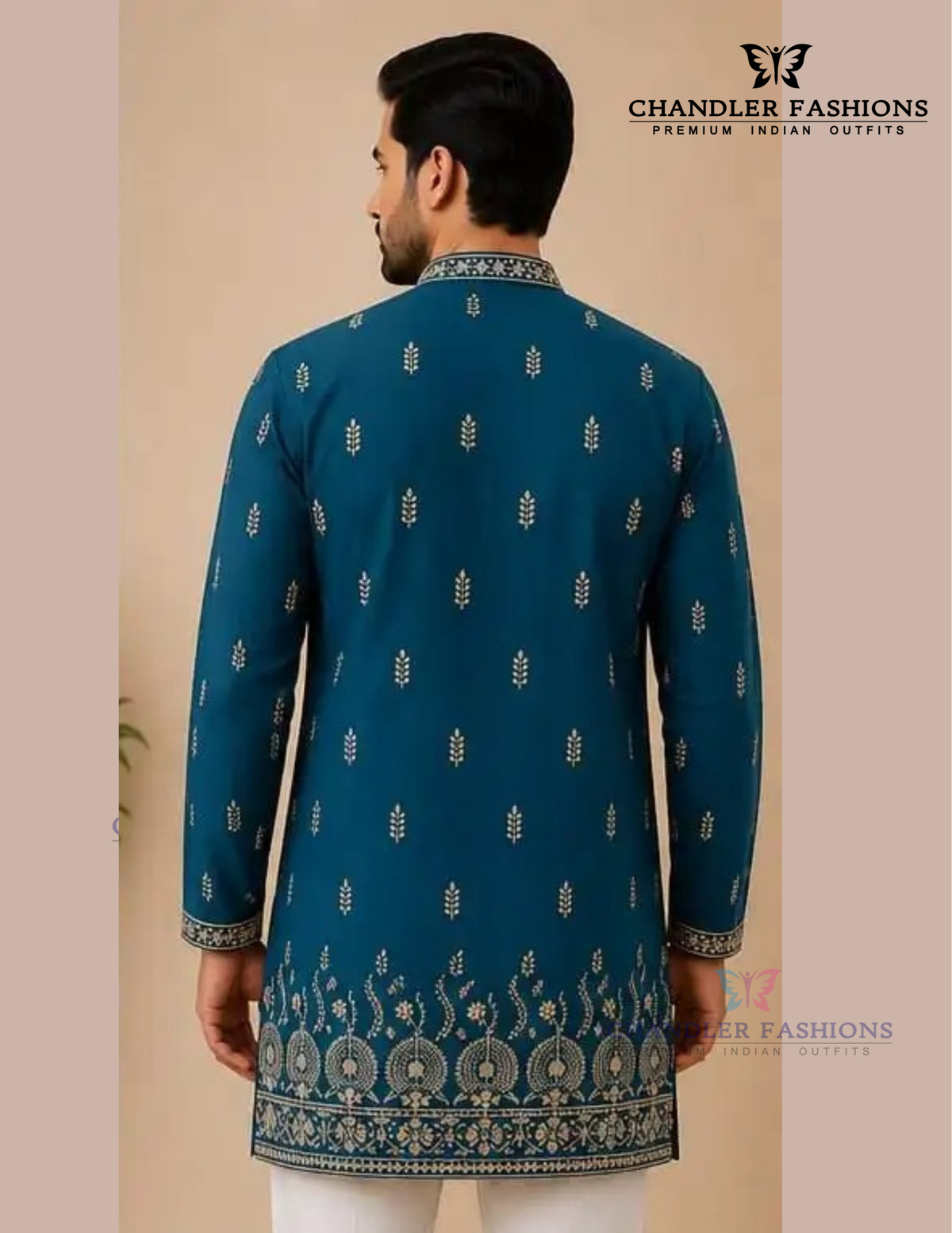 Beautiful Navy Blue Color Cotton Short Kurta 