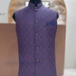 Alluring Purple Color Silk With Self Design Men's Jacket