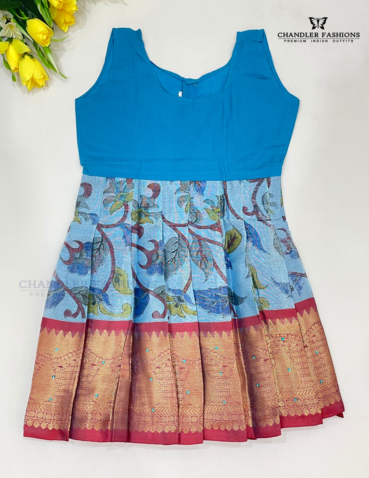 Pink Colored Silk Langa Sets With Stone Work In Tempe