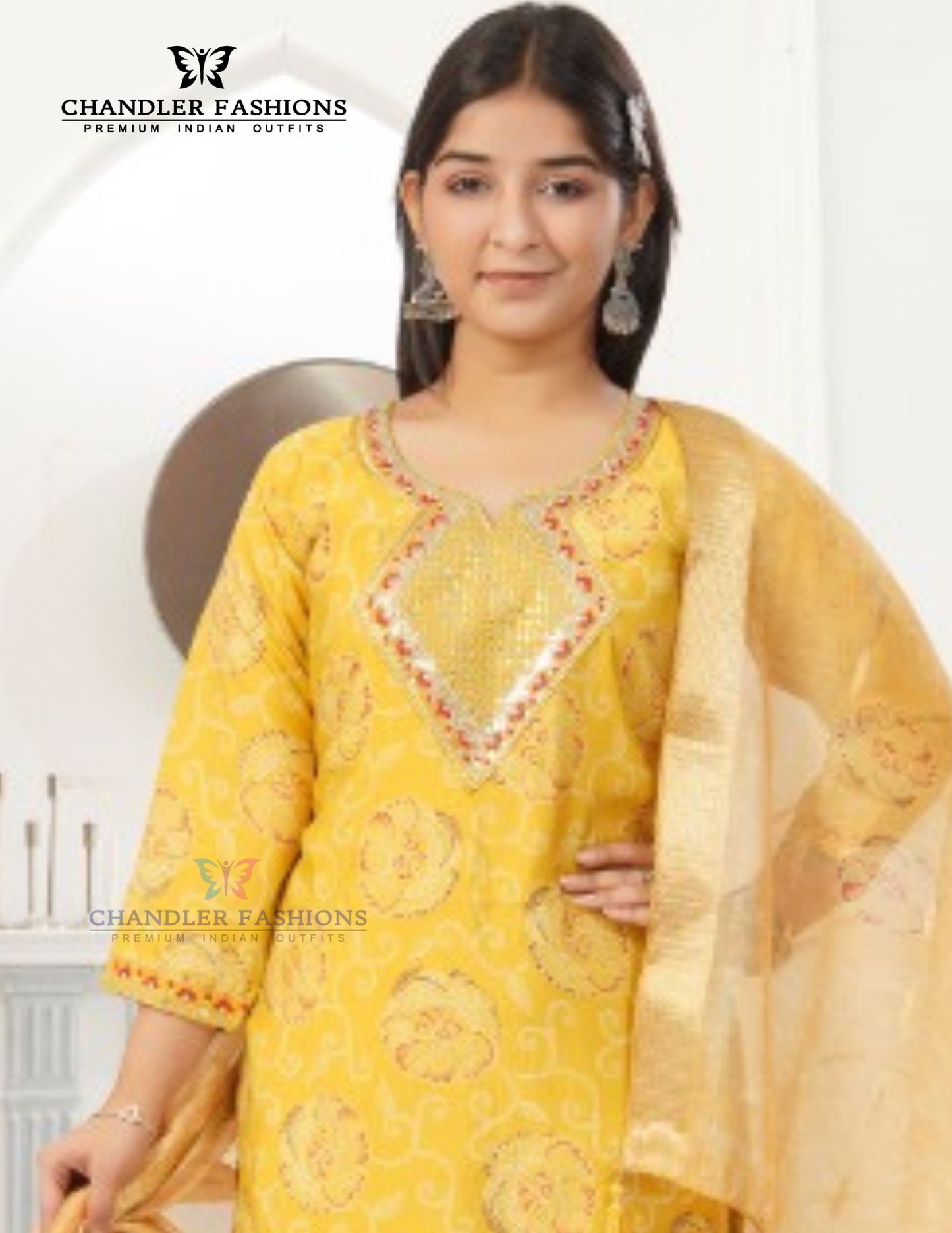 Black Color Chanderi Silk With Printed Work Kurti Suits Near Me